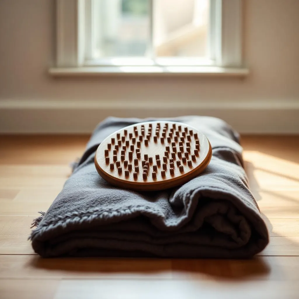A Parsana plate resting on a folded blanket, ready for use